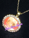 Rhinestone Photo Necklace