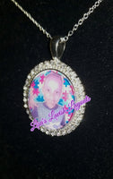 Rhinestone Photo Necklace